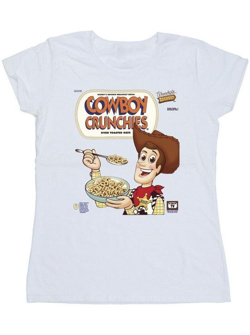Disney - T-shirt TOY STORY COWBOY CRUNCHIES Blanc - Kiabi
