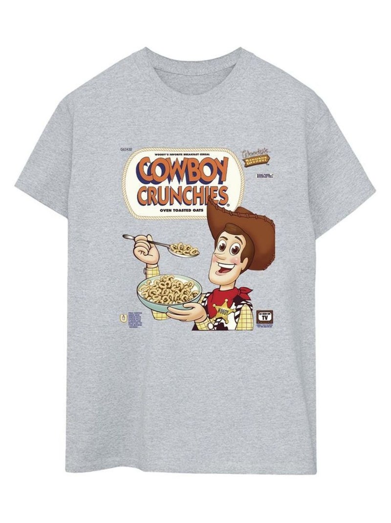 Disney - T-shirt TOY STORY COWBOY CRUNCHIES Gris chiné - Kiabi