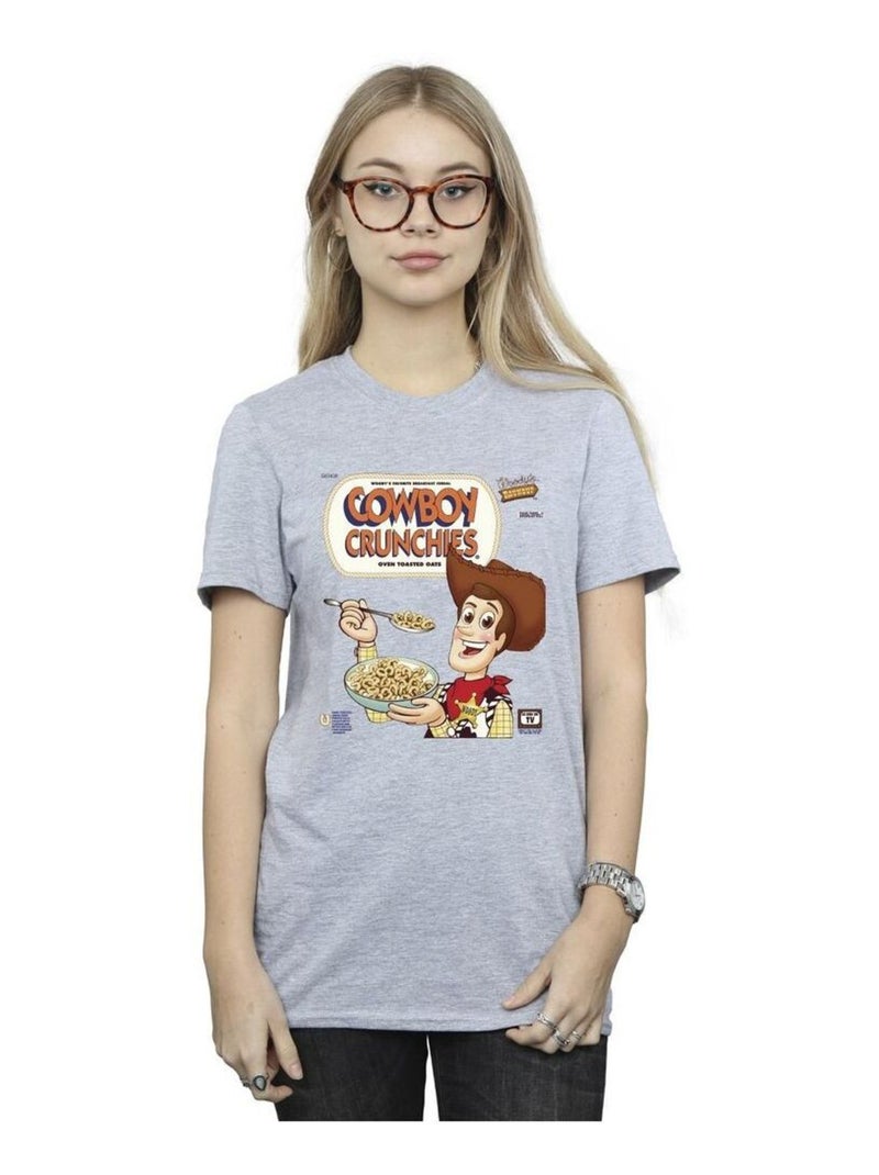 Disney - T-shirt TOY STORY COWBOY CRUNCHIES Gris chiné - Kiabi