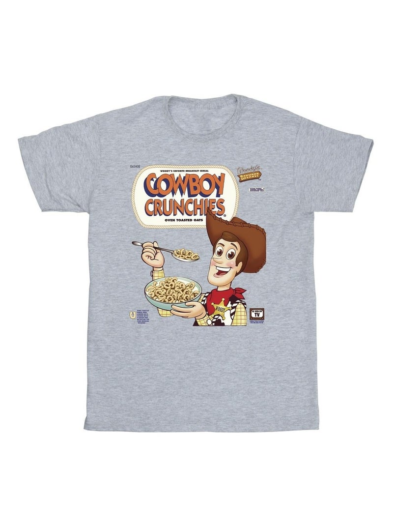 Disney - T-shirt TOY STORY COWBOY CRUNCHIES Gris chiné - Kiabi