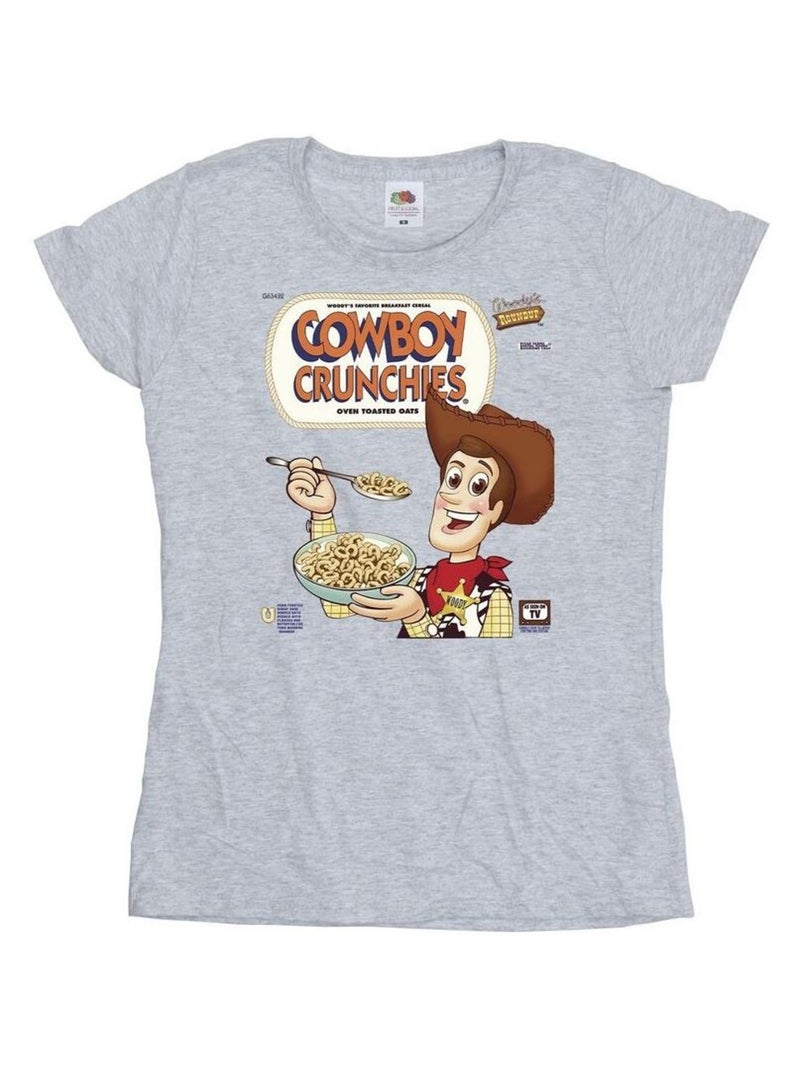 Disney - T-shirt TOY STORY COWBOY CRUNCHIES Gris chiné - Kiabi