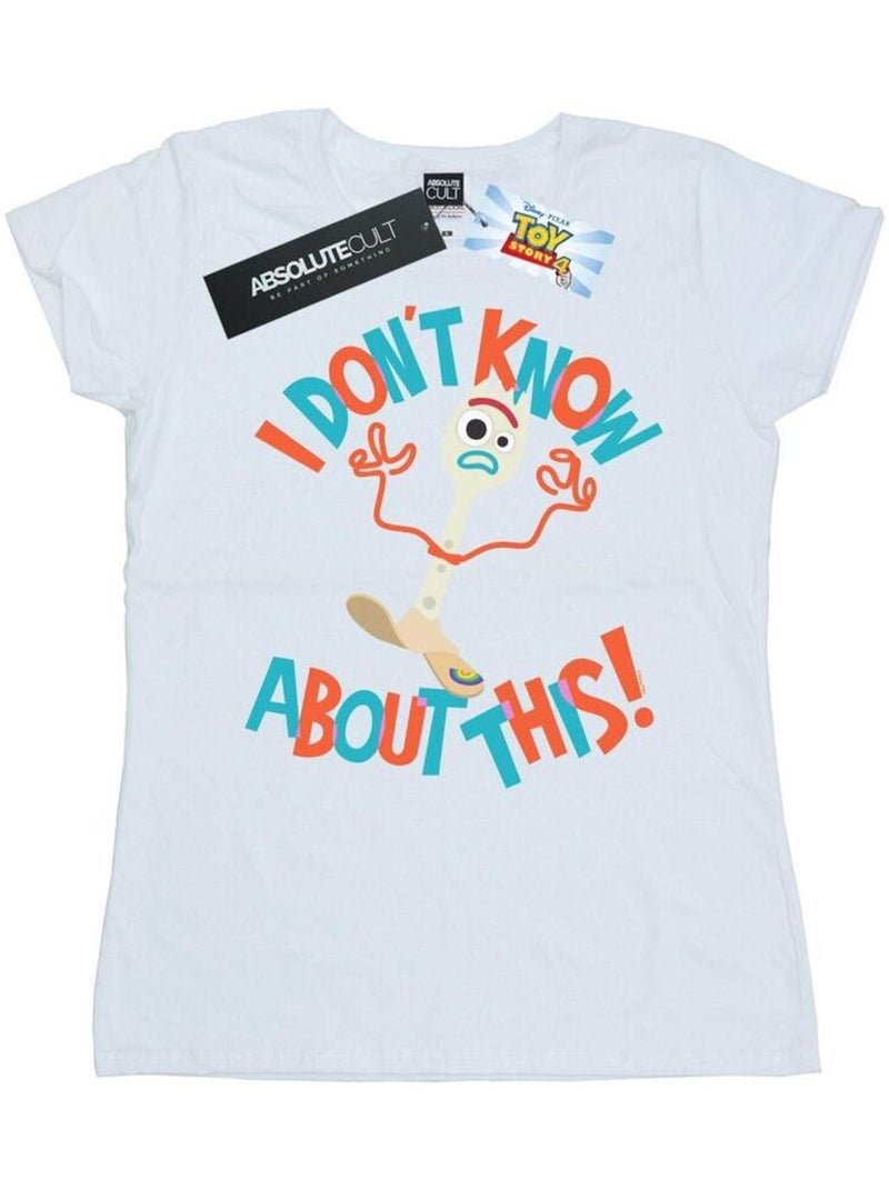 Disney - T-shirt TOY STORY DONT KNOW ABOUT THIS Blanc - Kiabi