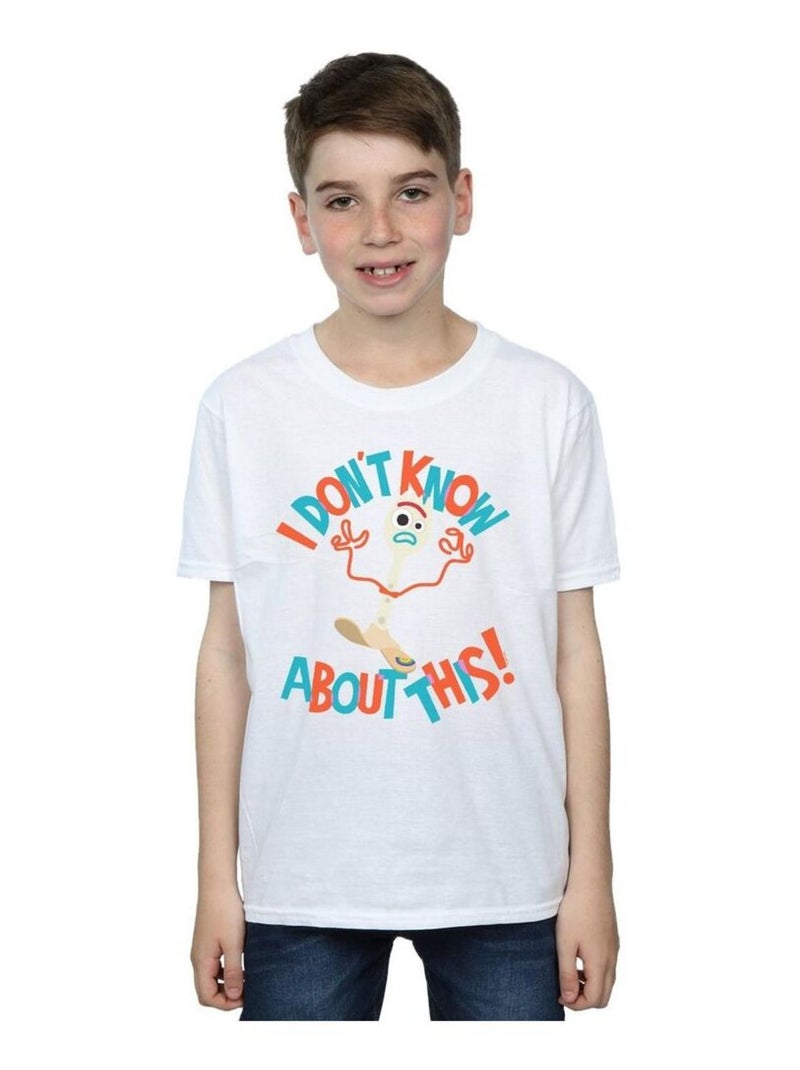 Disney - T-shirt TOY STORY DONT KNOW ABOUT THIS Blanc - Kiabi