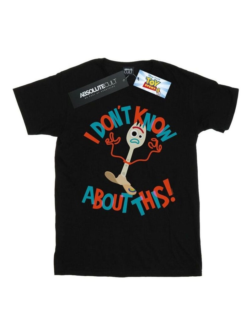 Disney - T-shirt TOY STORY DONT KNOW ABOUT THIS Noir - Kiabi