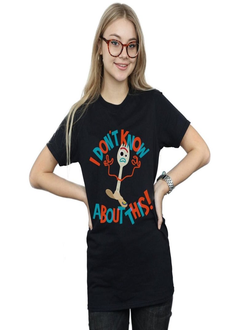 Disney - T-shirt TOY STORY DONT KNOW ABOUT THIS Noir - Kiabi