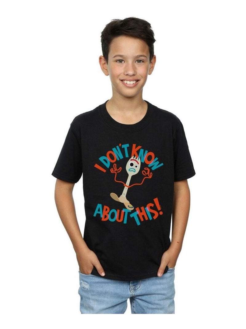 Disney - T-shirt TOY STORY DONT KNOW ABOUT THIS Noir - Kiabi