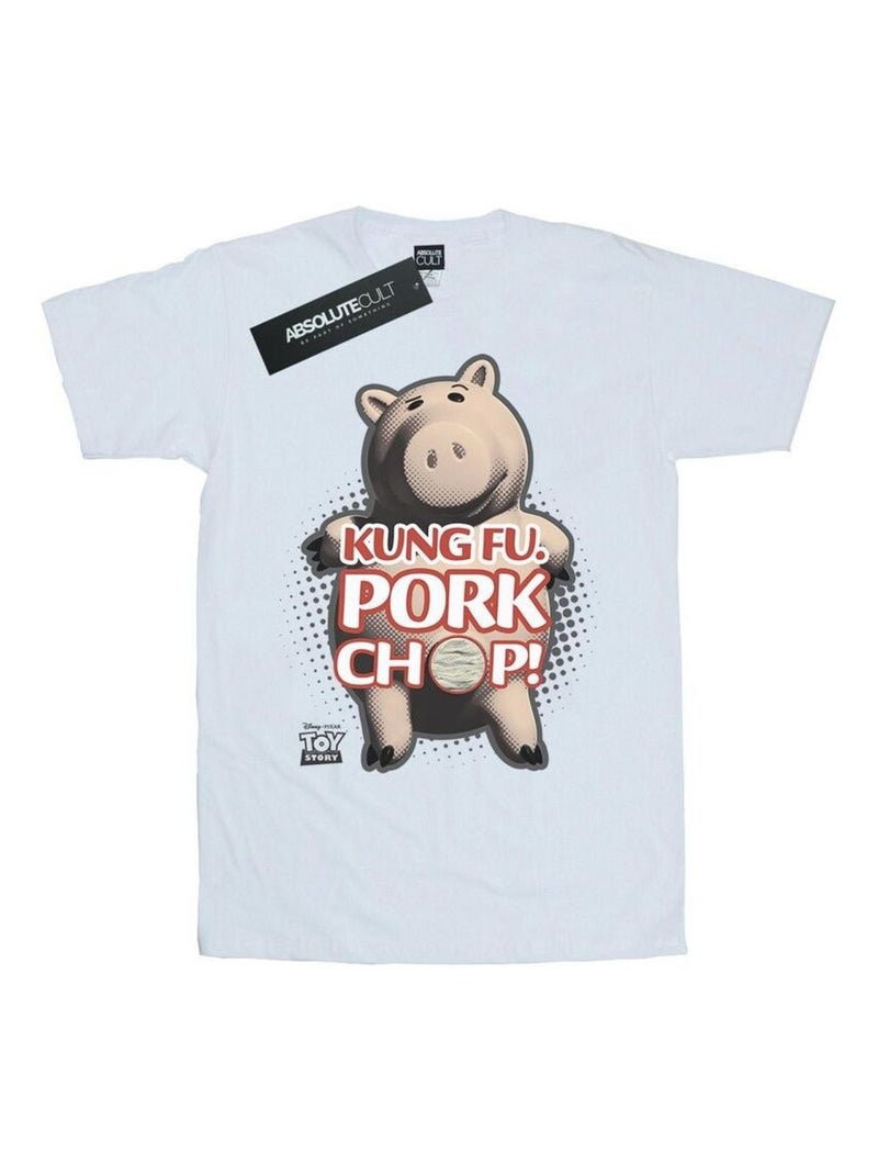 Disney - T-shirt TOY STORY KUNG FU PORK CHOP Blanc - Kiabi