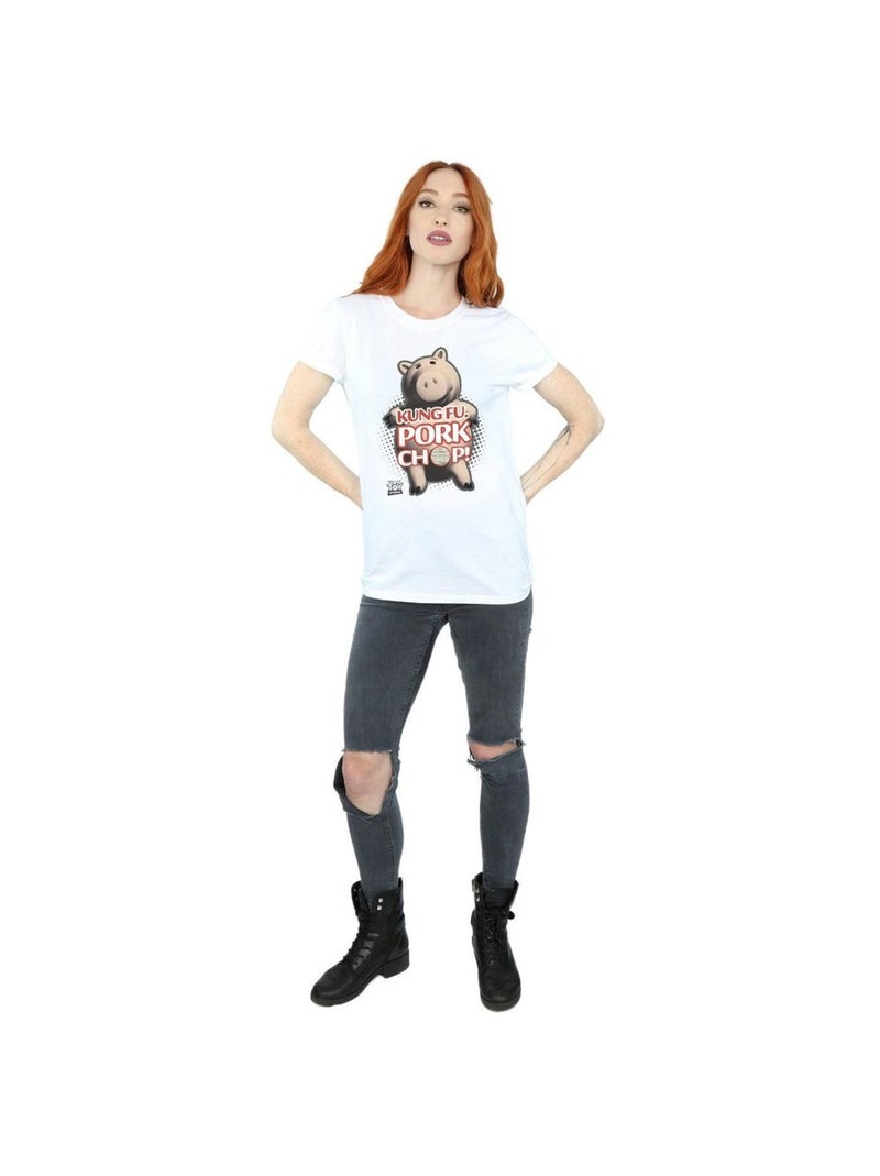 Disney - T-shirt TOY STORY KUNG FU PORK CHOP Blanc - Kiabi