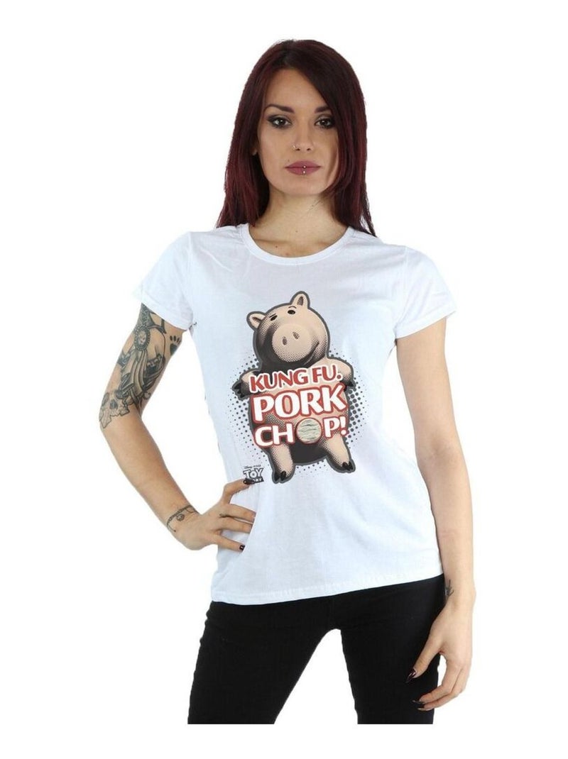 Disney - T-shirt TOY STORY KUNG FU PORK CHOP Blanc - Kiabi