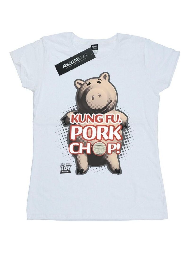 Disney - T-shirt TOY STORY KUNG FU PORK CHOP Blanc - Kiabi