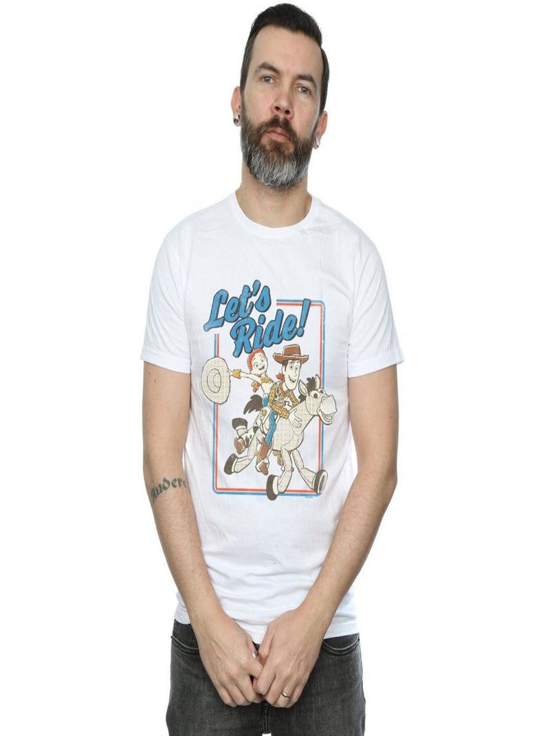 Disney - T-shirt TOY STORY LET'S RIDE Blanc - Kiabi