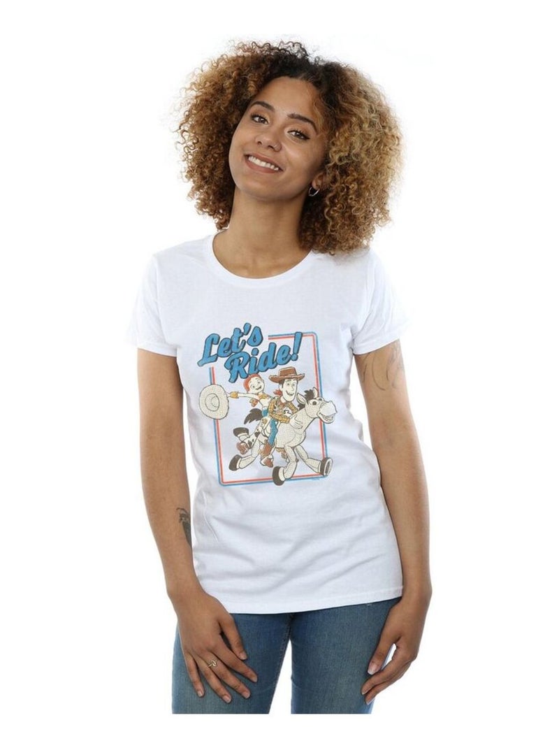 Disney - T-shirt TOY STORY LET'S RIDE Blanc - Kiabi