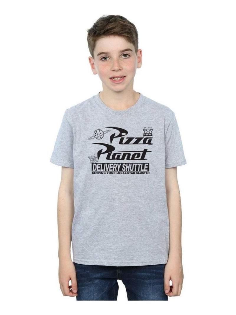 Disney - T-shirt TOY STORY PIZZA PLANET Gris chiné - Kiabi
