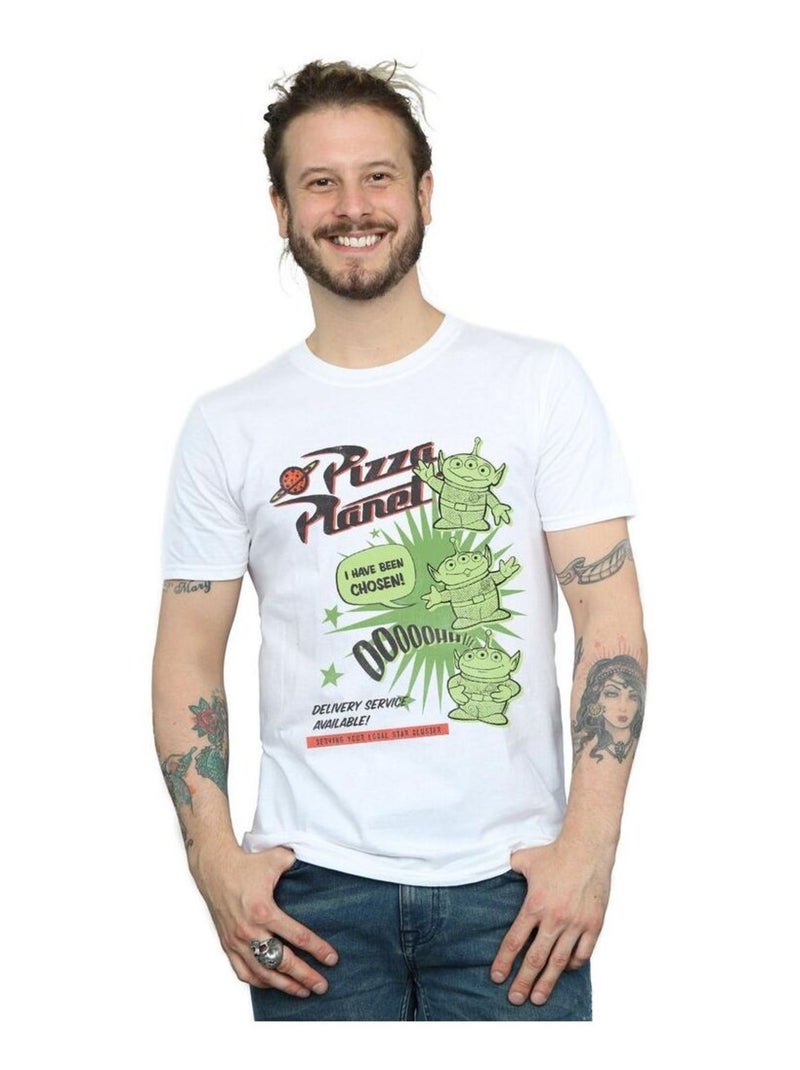 Disney - T-shirt TOY STORY PIZZA PLANET LITTLE GREEN MEN Blanc - Kiabi