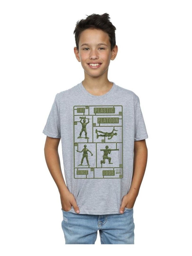 Disney - T-shirt TOY STORY THE PLASTIC PLATOON Gris chiné - Kiabi