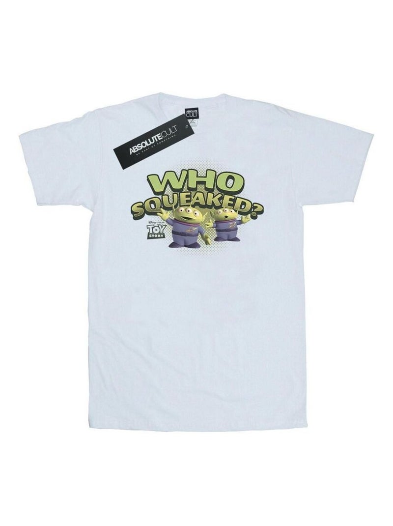 Disney - T-shirt TOY STORY WHO SQUEAKED? Blanc - Kiabi