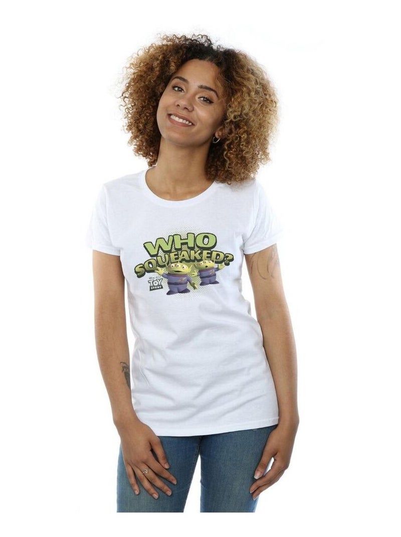 Disney - T-shirt TOY STORY WHO SQUEAKED? Blanc - Kiabi