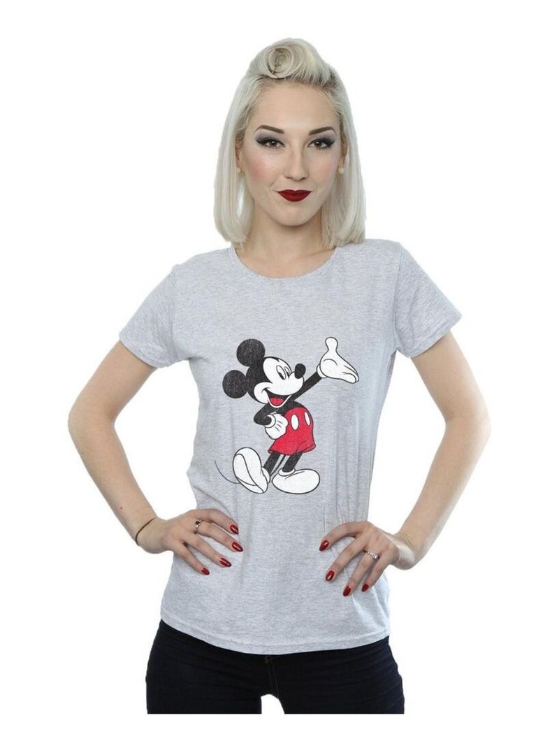 Disney - T-shirt TRADÇaIONAL WAVE Gris chiné - Kiabi