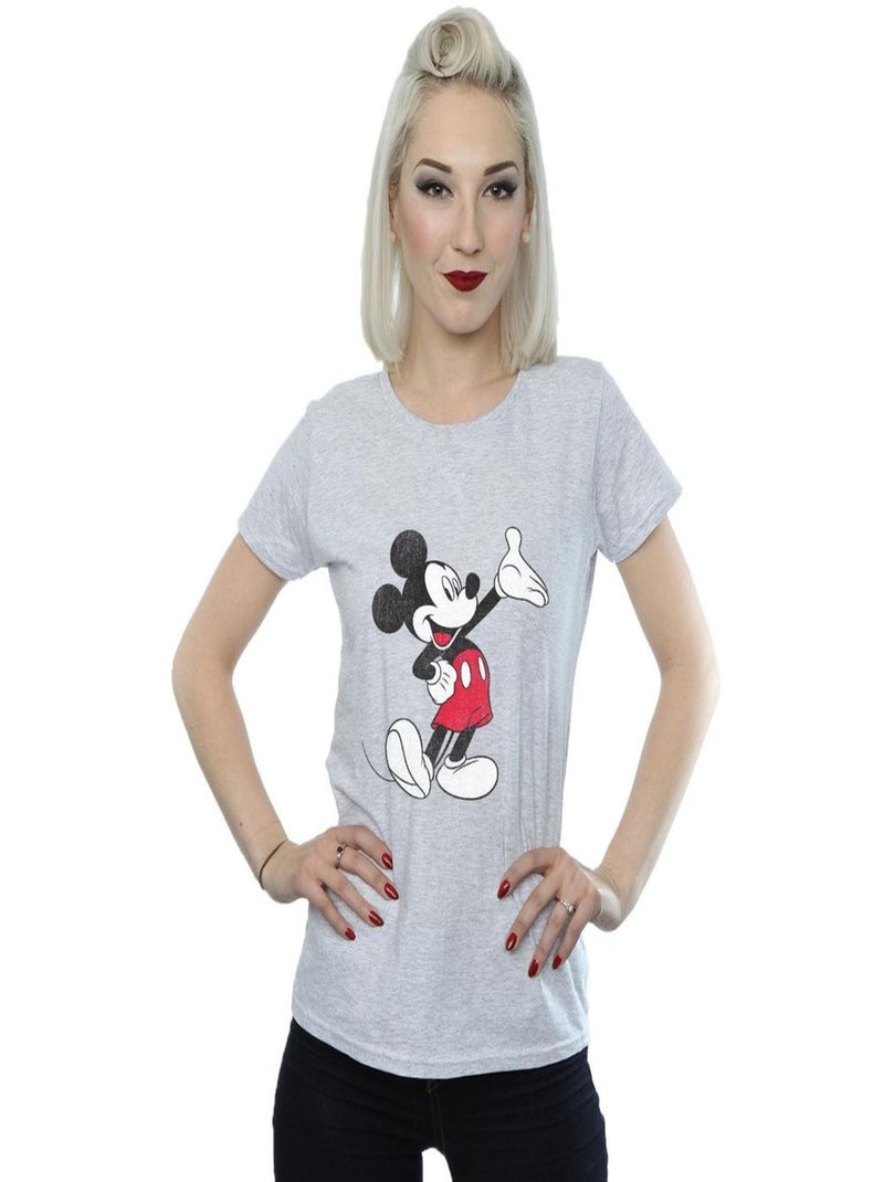 Disney - T-shirt TRADITIONAL WAVE Gris chiné - Kiabi