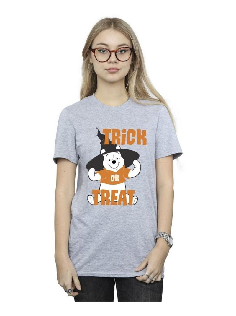 Disney - T-shirt TRICK OR TREAT Gris chiné - Kiabi