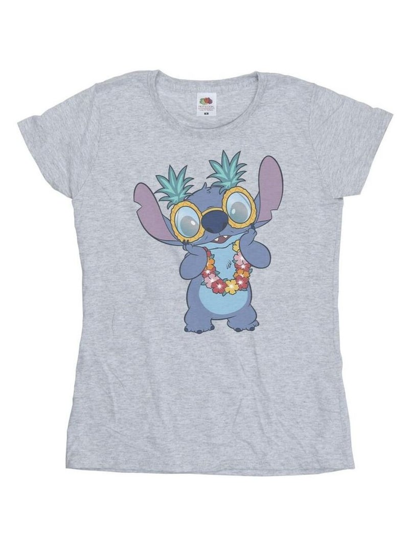 Disney - T-shirt TROPICAL FUN Gris chiné - Kiabi
