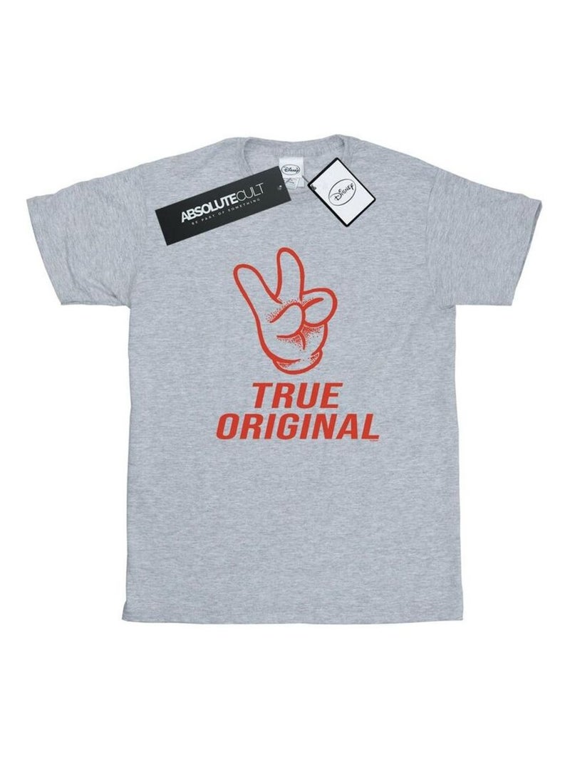Disney - T-shirt TRUE ORIGINAL Gris chiné - Kiabi