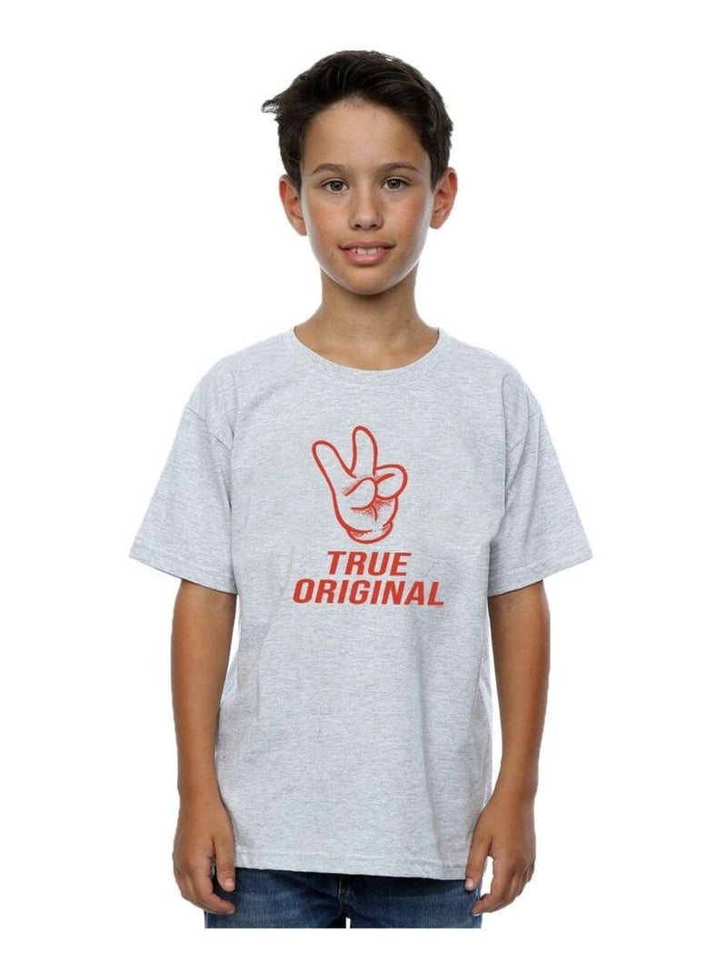 Disney - T-shirt TRUE ORIGINAL Gris chiné - Kiabi