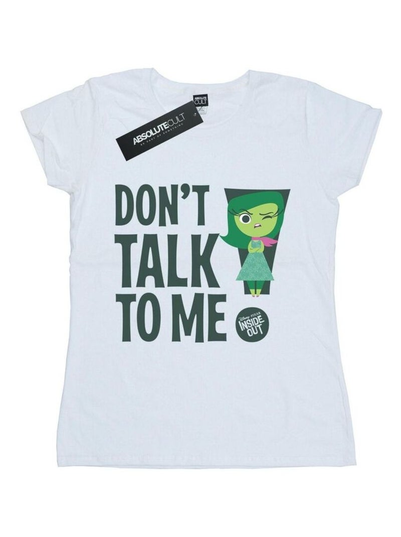 Disney - T-shirt Vice-versa DONT TALK TO ME Blanc - Kiabi