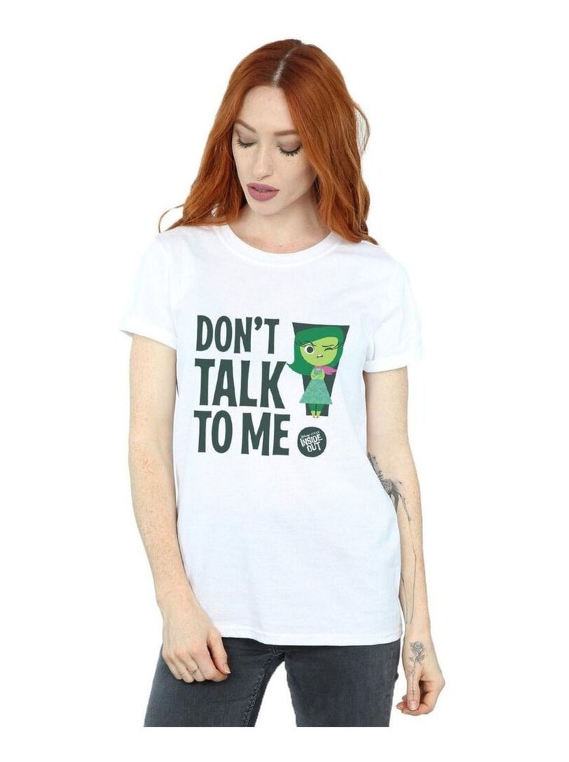 Disney - T-shirt Vice-versa DONT TALK TO ME Blanc - Kiabi
