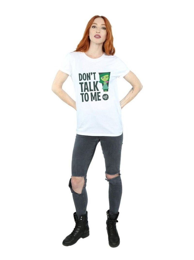 Disney - T-shirt Vice-versa DONT TALK TO ME Blanc - Kiabi