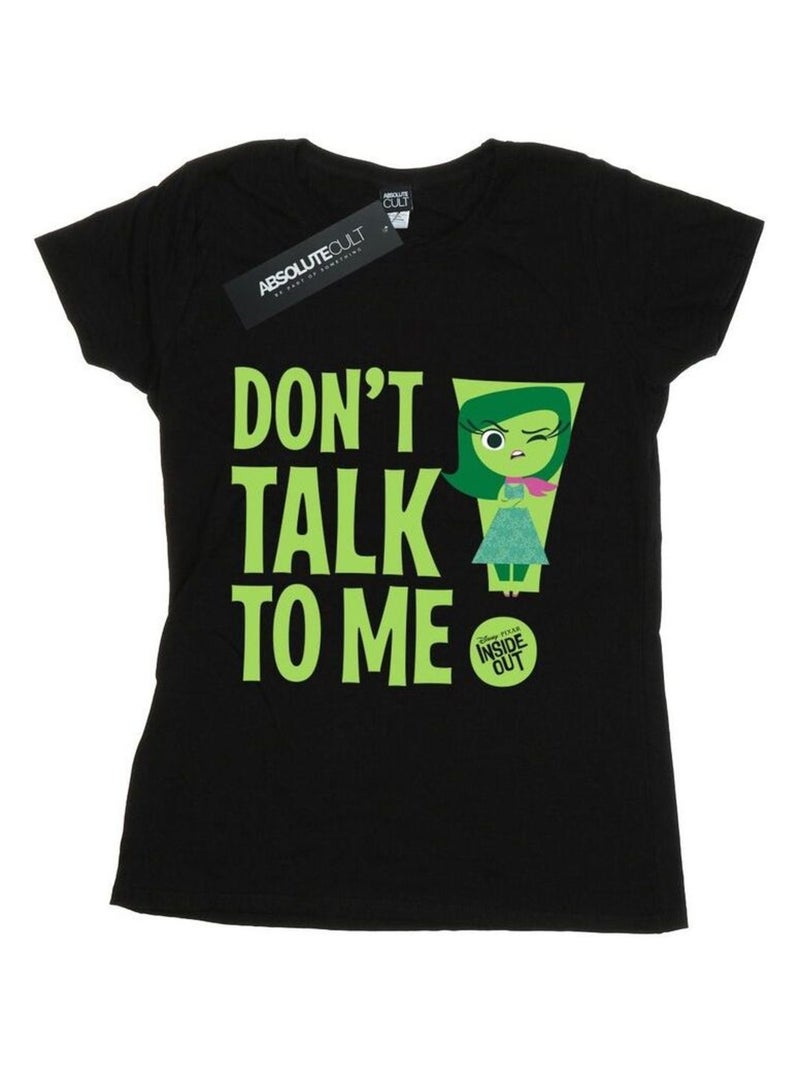 Disney - T-shirt Vice-versa DONT TALK TO ME Noir - Kiabi