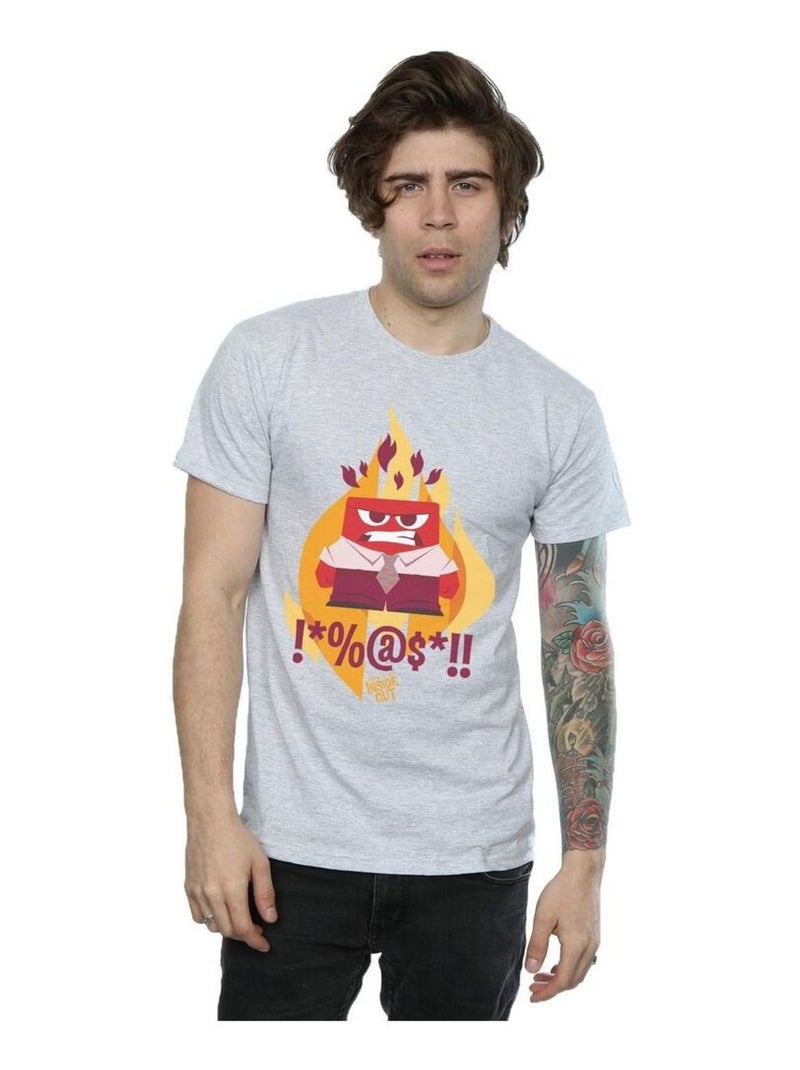 Disney - T-shirt Vice-versa FIRED Là-Haut Gris chiné - Kiabi