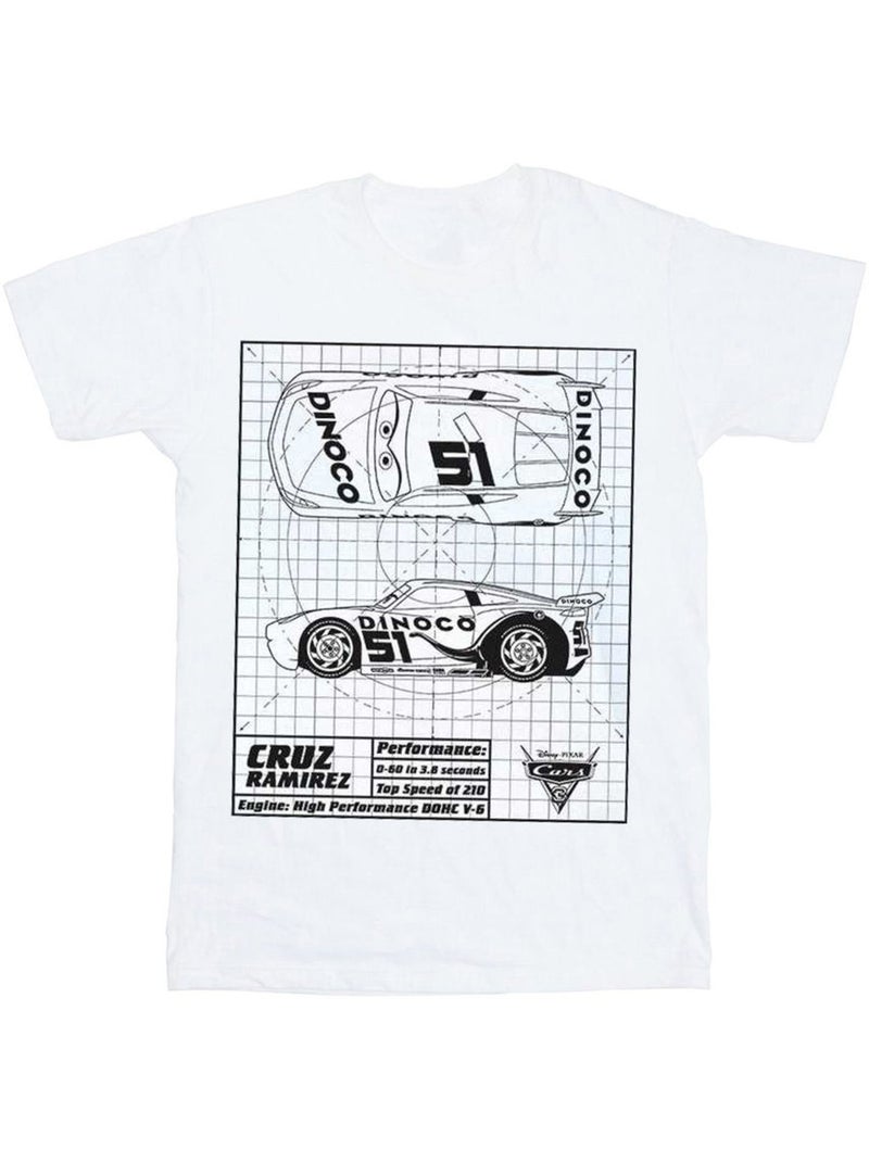 Disney - T-shirt Voitures Blanc - Kiabi