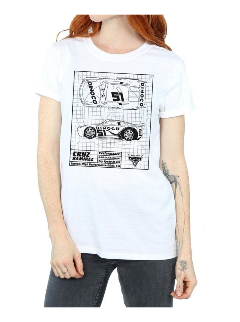 Disney - T-shirt Voitures Blanc - Kiabi