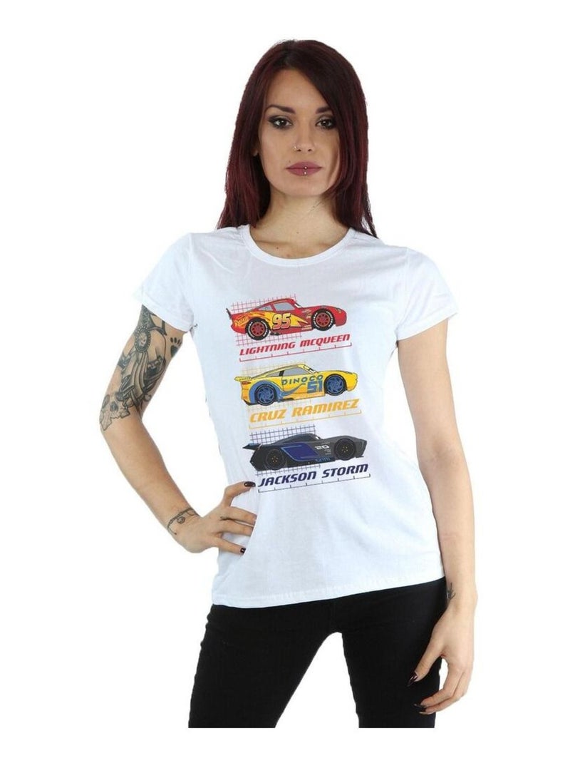 Disney - T-shirt Voitures Blanc - Kiabi