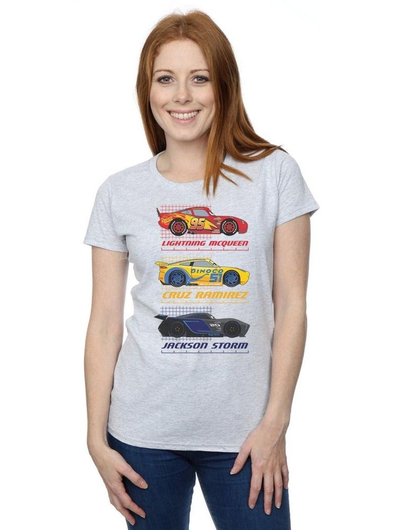 Disney - T-shirt Voitures Gris chiné - Kiabi