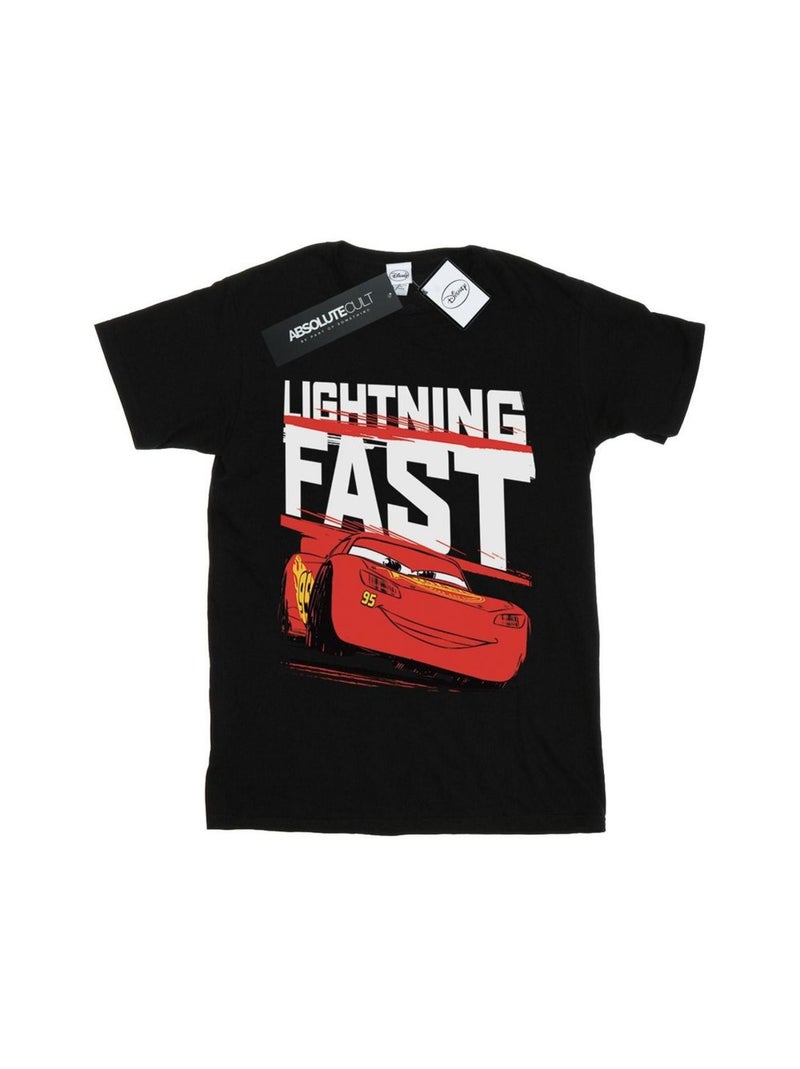 Disney - T-shirt Voitures LIGHTNING FAST Noir - Kiabi