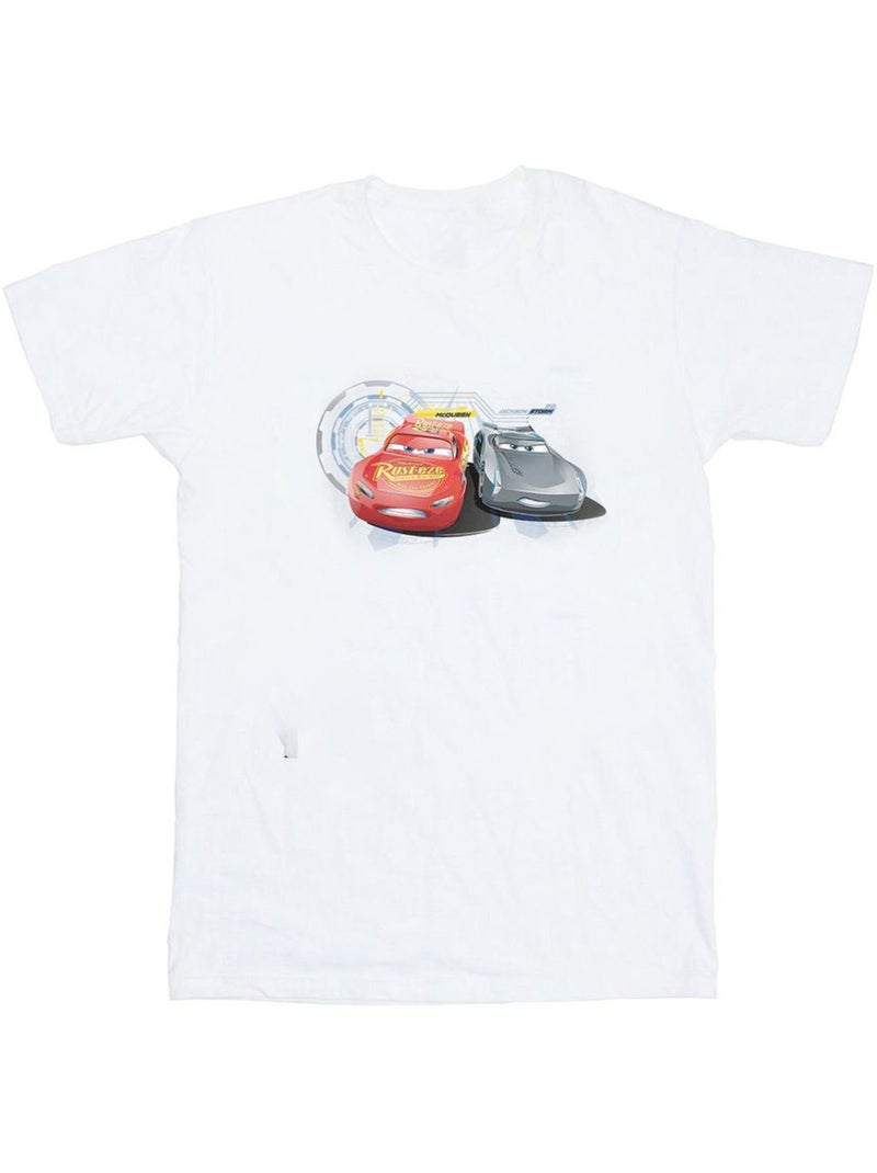 Disney - T-shirt Voitures LIGHTNING VS STORM Blanc - Kiabi