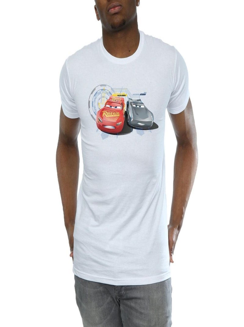 Disney - T-shirt Voitures LIGHTNING VS STORM Blanc - Kiabi