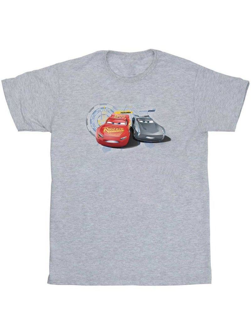 Disney - T-shirt Voitures LIGHTNING VS STORM Gris chiné - Kiabi