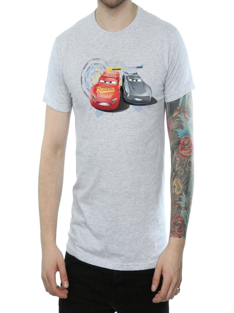 Disney - T-shirt Voitures LIGHTNING VS STORM Gris chiné - Kiabi
