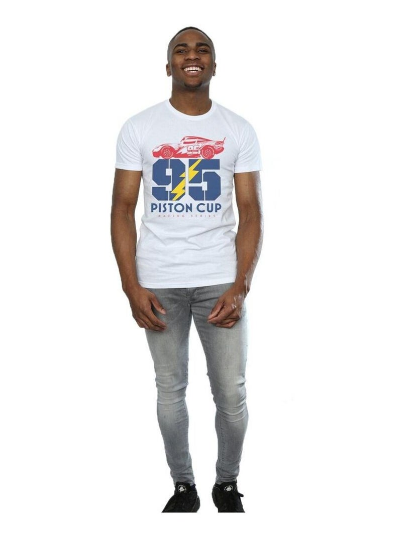Disney - T-shirt Voitures PISTON CUP Blanc - Kiabi