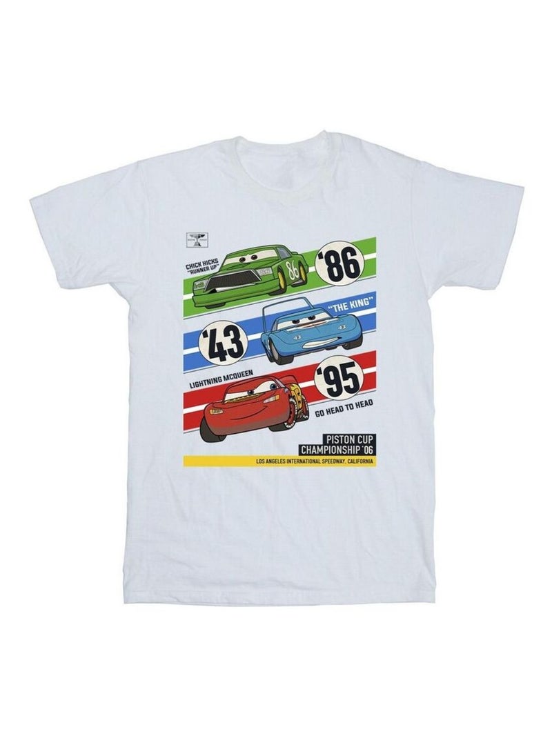 Disney - T-shirt Voitures PISTON CUP CHAMPIONS Blanc - Kiabi