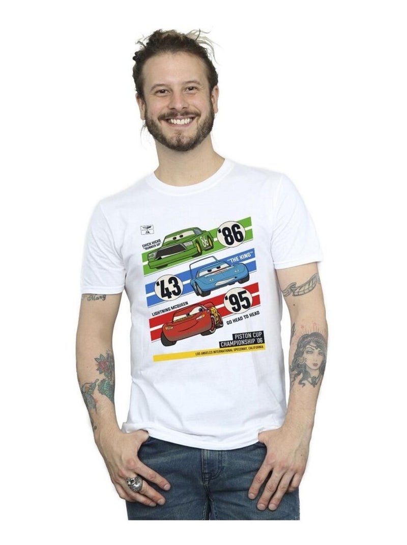 Disney - T-shirt Voitures PISTON CUP CHAMPIONS Blanc - Kiabi