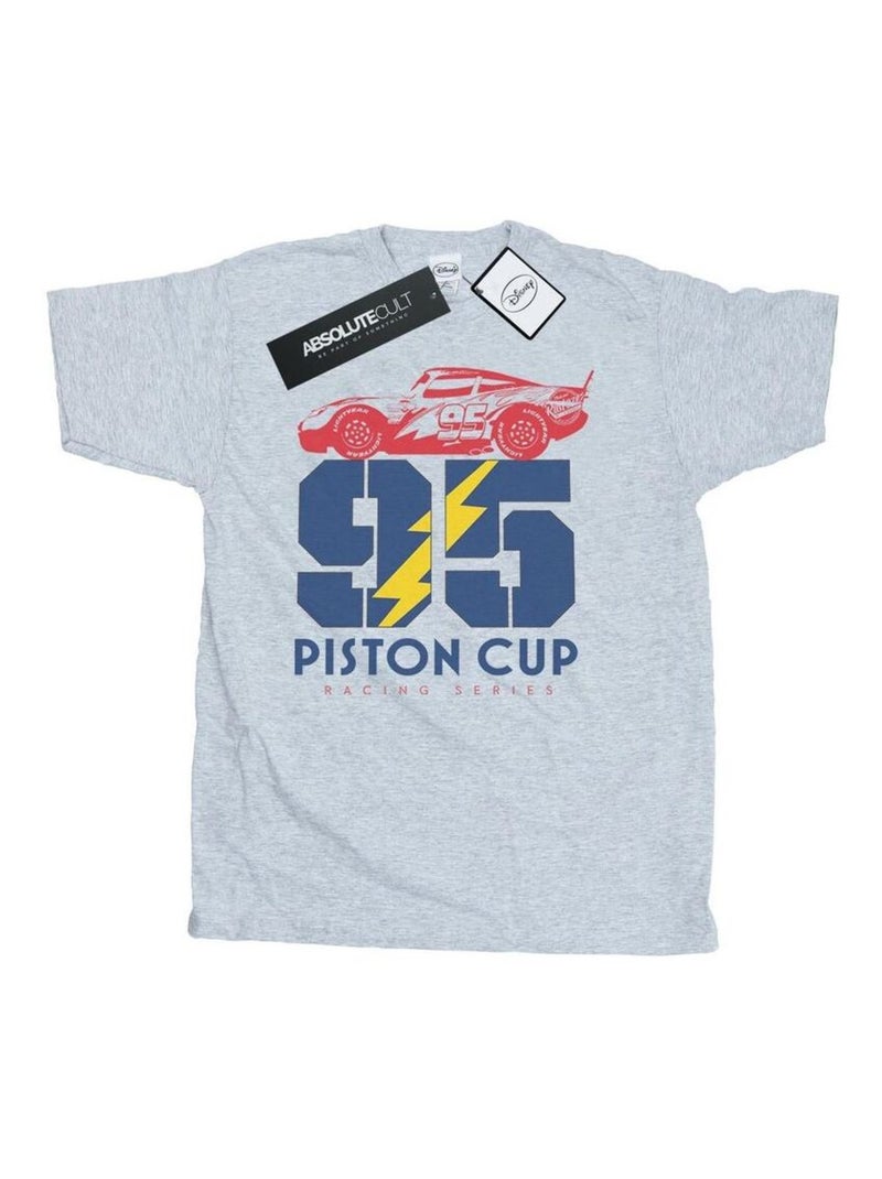 Disney - T-shirt Voitures PISTON CUP Gris chiné - Kiabi