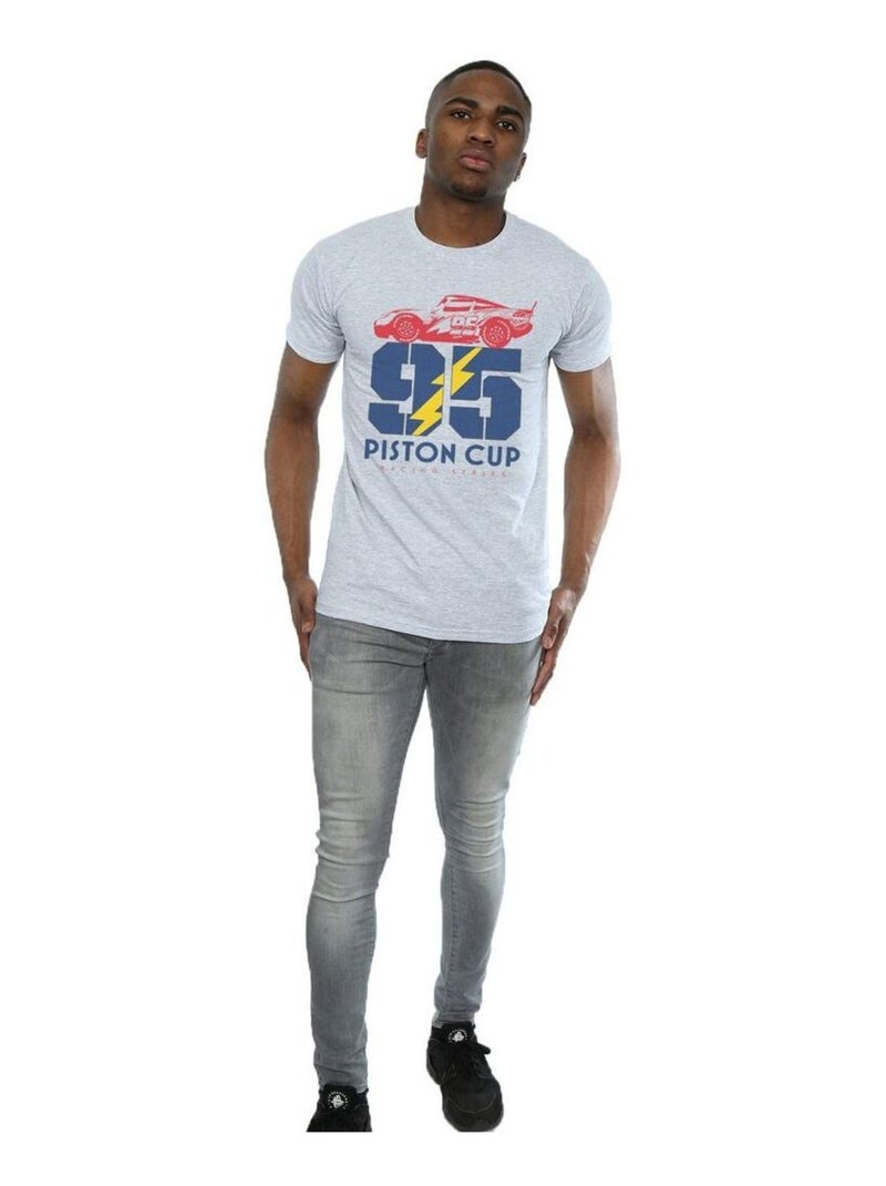 Disney - T-shirt Voitures PISTON CUP Gris chiné - Kiabi