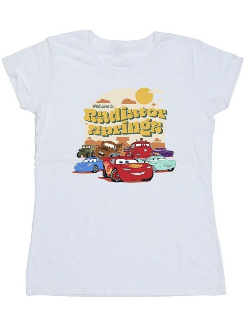 Disney - T-shirt Voitures RADIATOR SPRINGS Blanc - Kiabi