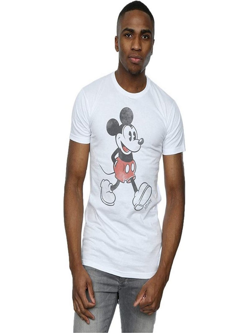 Disney - T-shirt WALKING (Mickey Mouse) Blanc - Kiabi