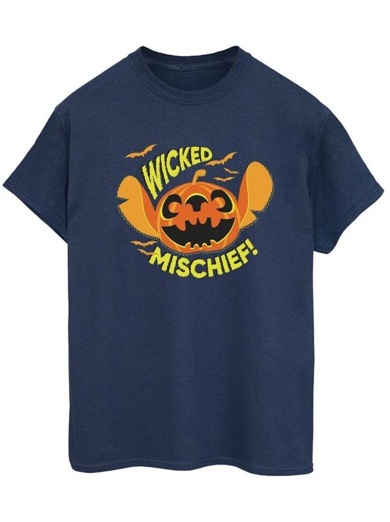 Disney - T-shirt WICKED MISCHIEF Bleu marine - Kiabi