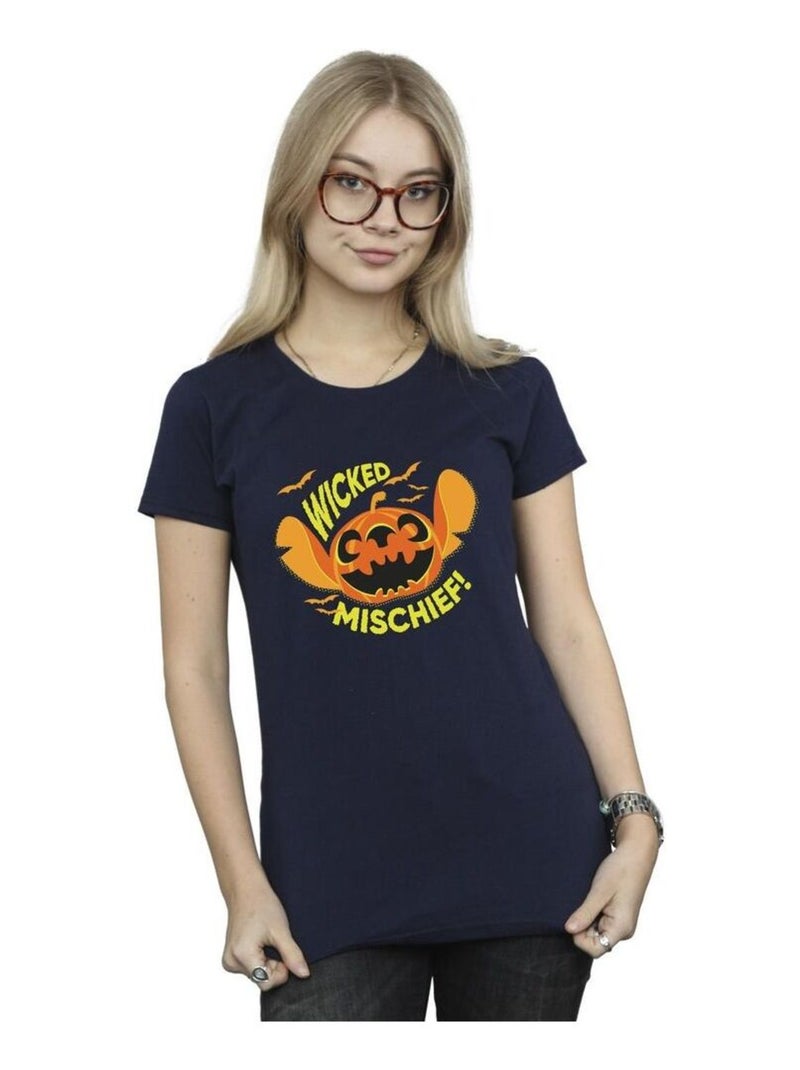 Disney - T-shirt WICKED MISCHIEF Bleu marine - Kiabi